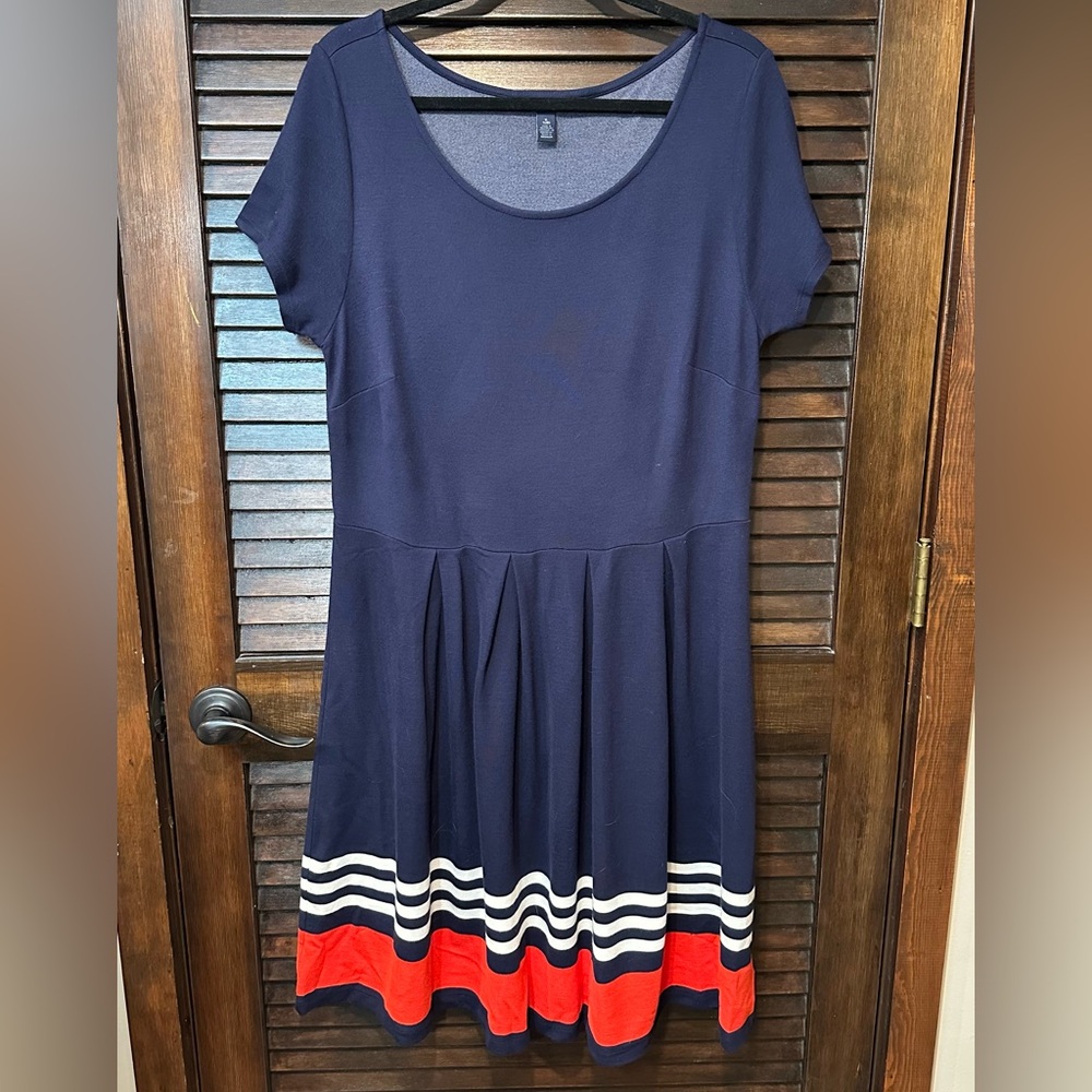 Classic Tommy Hilfiger Deep Blue Striped Dress